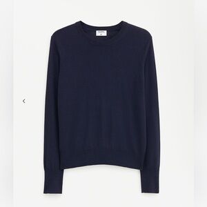 Filippa K 100% Merino Wool R-Neck Wool Pullover Sweater Navy Blue XS